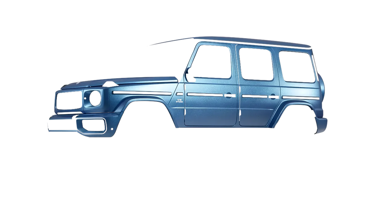 Mercedes-Benz G Class AMG 2025 wrapped in Matt Elan Blue (KPMF K75561), front three-quarter view