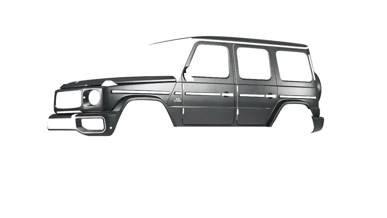 Mercedes-Benz G Class AMG 2025 wrapped in Graphite Matt (ORACAL 970RA-932M), front three-quarter view