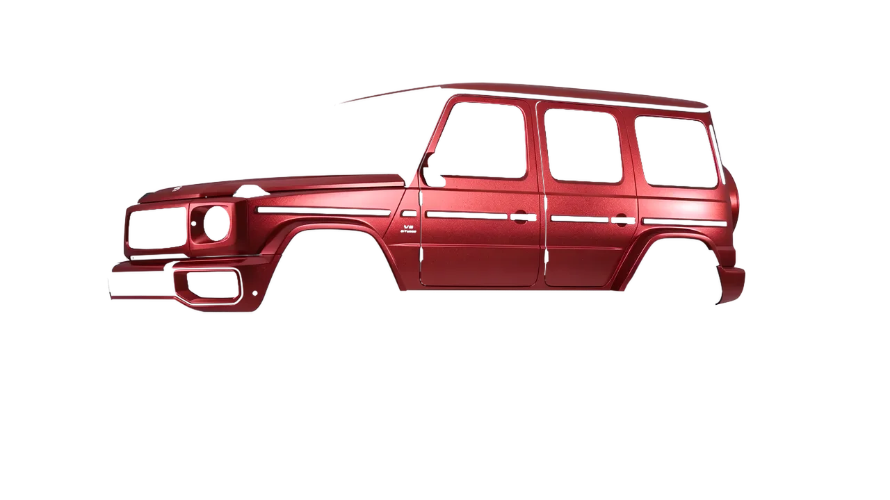 Mercedes-Benz G Class AMG 2025 wrapped in Matt Iced Red Titanium (KPMF K75506), front three-quarter view