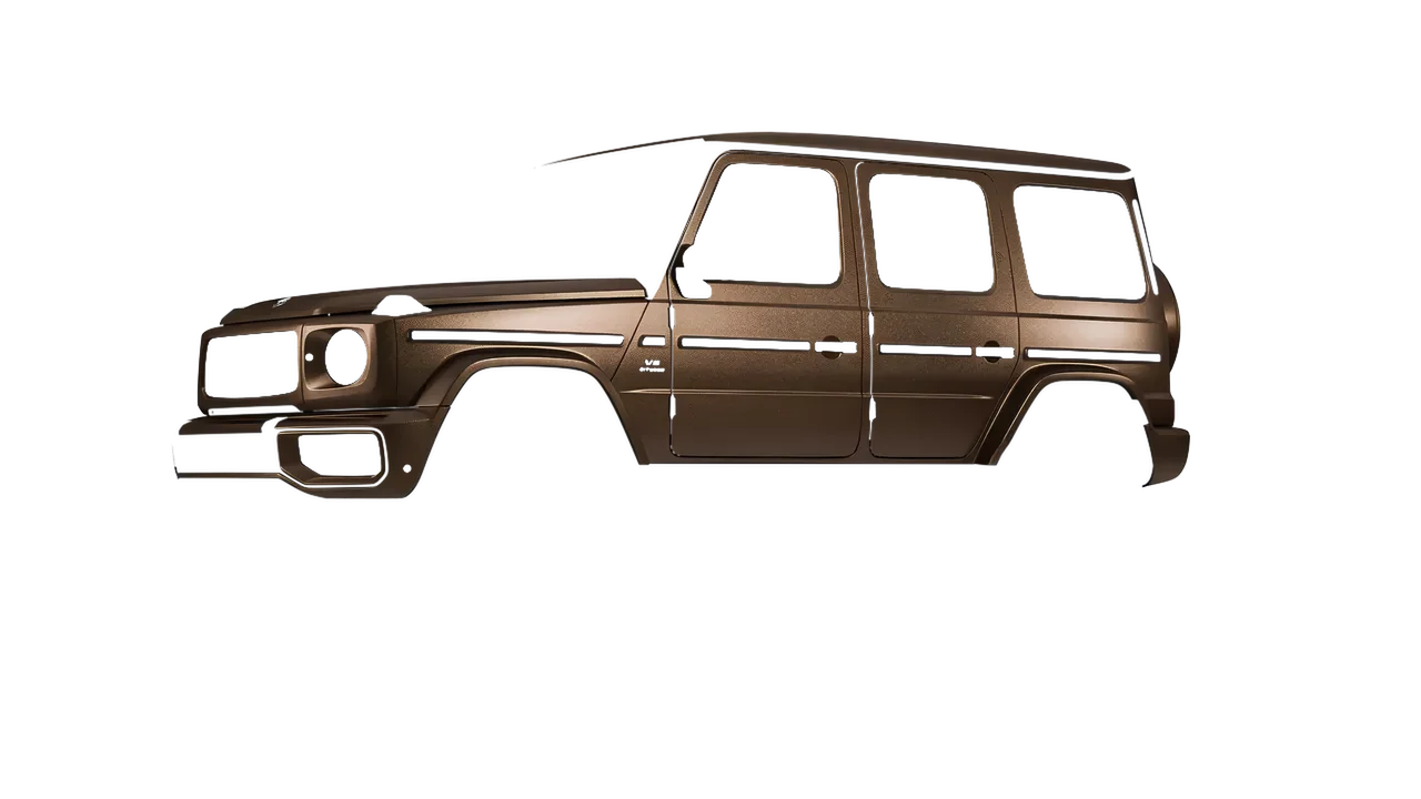 Mercedes-Benz G Class AMG 2025 wrapped in Matt Java Brown (KPMF K75543), front three-quarter view