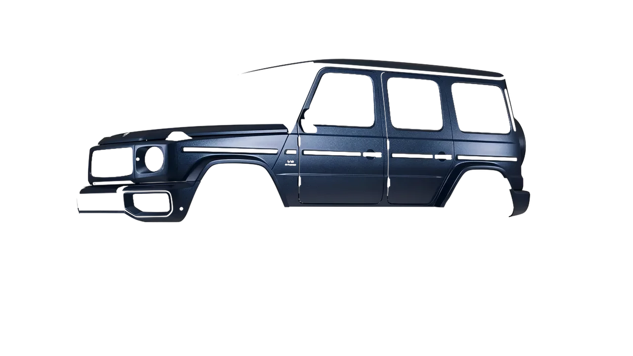Mercedes-Benz G Class AMG 2025 wrapped in Moonlight Matt (ORACAL 970RA-190M), front three-quarter view