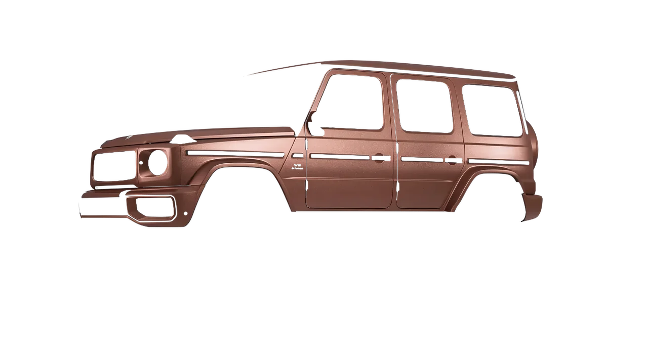 Mercedes-Benz G Class AMG 2025 wrapped in Matt Russet Red (KPMF K75545), front three-quarter view