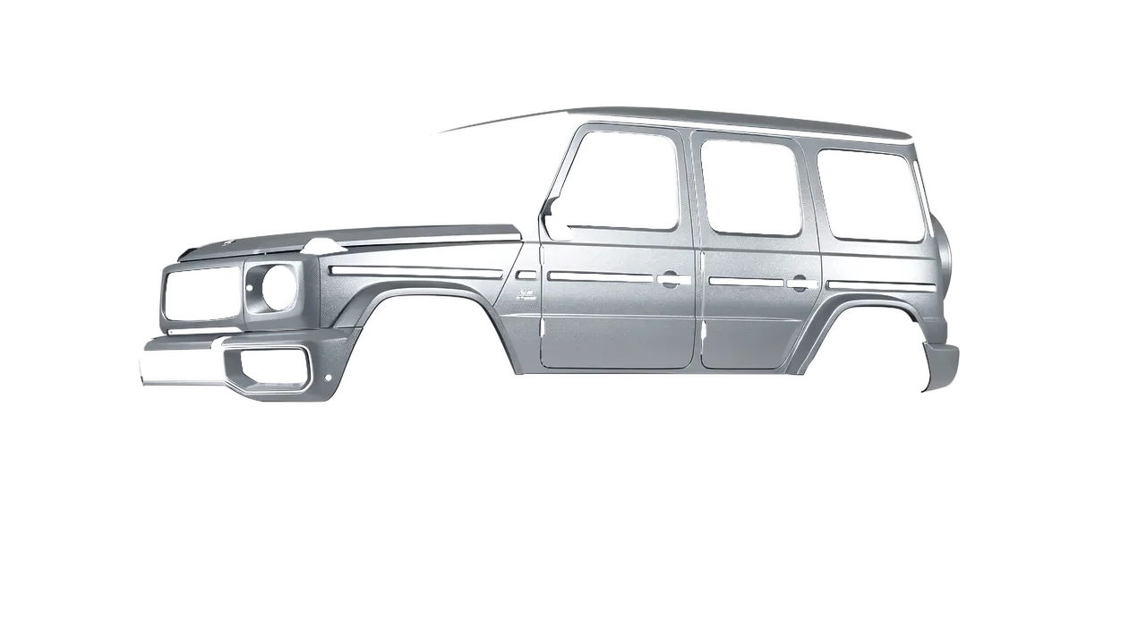 Mercedes-Benz G Class AMG 2025 wrapped in Silver Grey Matt (ORACAL 970RA-090M), front three-quarter view