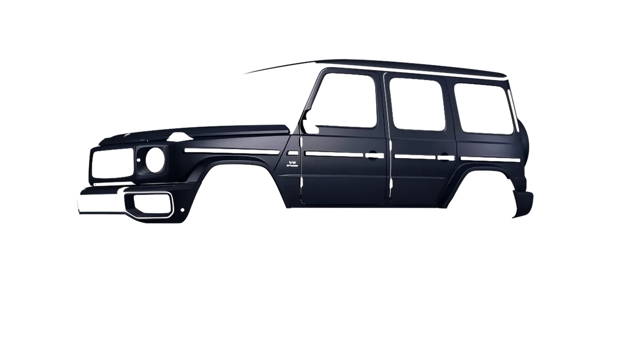 Mercedes-Benz G Class AMG 2025 wrapped in Matt Sinister Blue (KPMF K75562), front three-quarter view