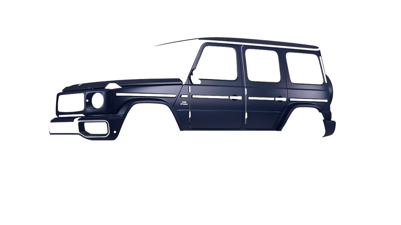 Mercedes-Benz G Class AMG 2025 wrapped in Matt Tempest Blue (KPMF K75513), front three-quarter view