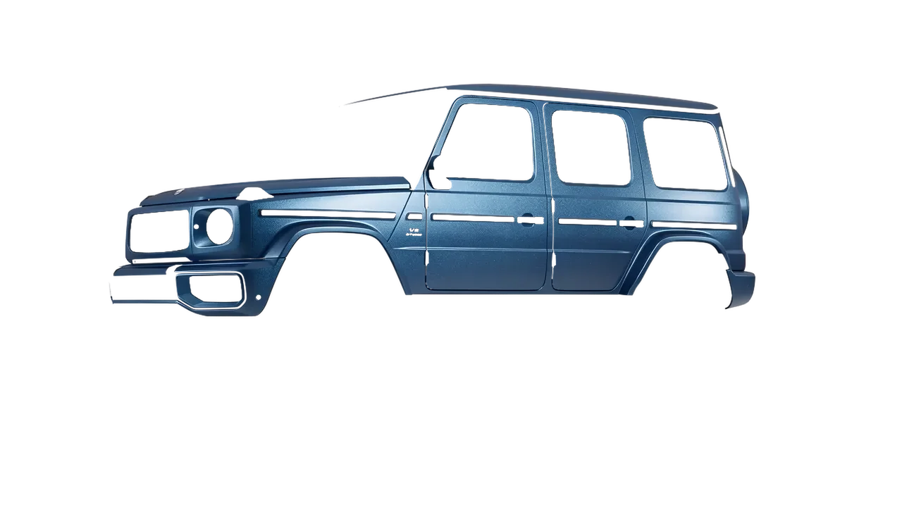 Mercedes-Benz G Class AMG 2025 wrapped in Matt Trenton Blue (KPMF K75544), front three-quarter view