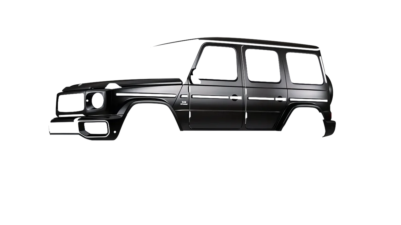 Mercedes-Benz G Class AMG 2025 wrapped in Matt Perfect Black (KPMF K75547), front three-quarter view