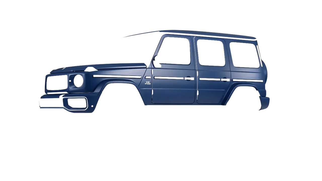 Mercedes-Benz G Class AMG 2025 wrapped in Absolute Matt Quantum Blue (KPMF K75802), front three-quarter view