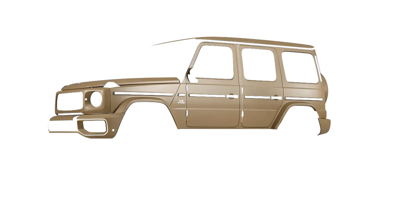 Mercedes-Benz G Class AMG 2025 wrapped in Matt Stealth Tundra (KPMF K75531), front three-quarter view