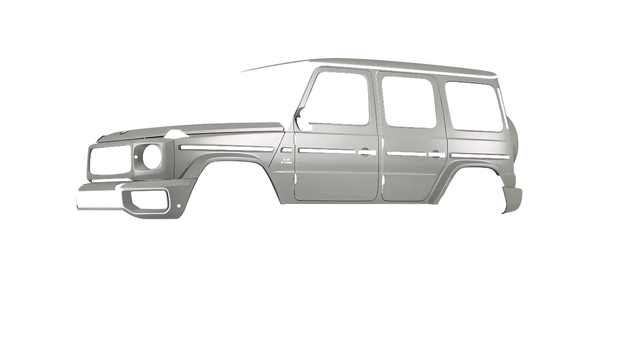 Mercedes-Benz G Class AMG 2025 wrapped in Telegrey Matt (ORACAL 970RA-076M), front three-quarter view