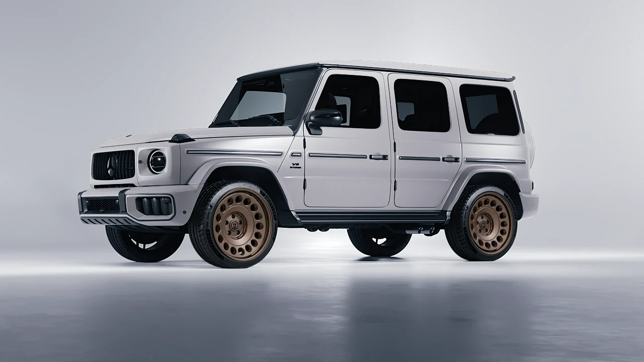 Mercedes-Benz G Class AMG 2025 on HRE Performance Wheels 037-GTM forged wheels, front three-quarter view