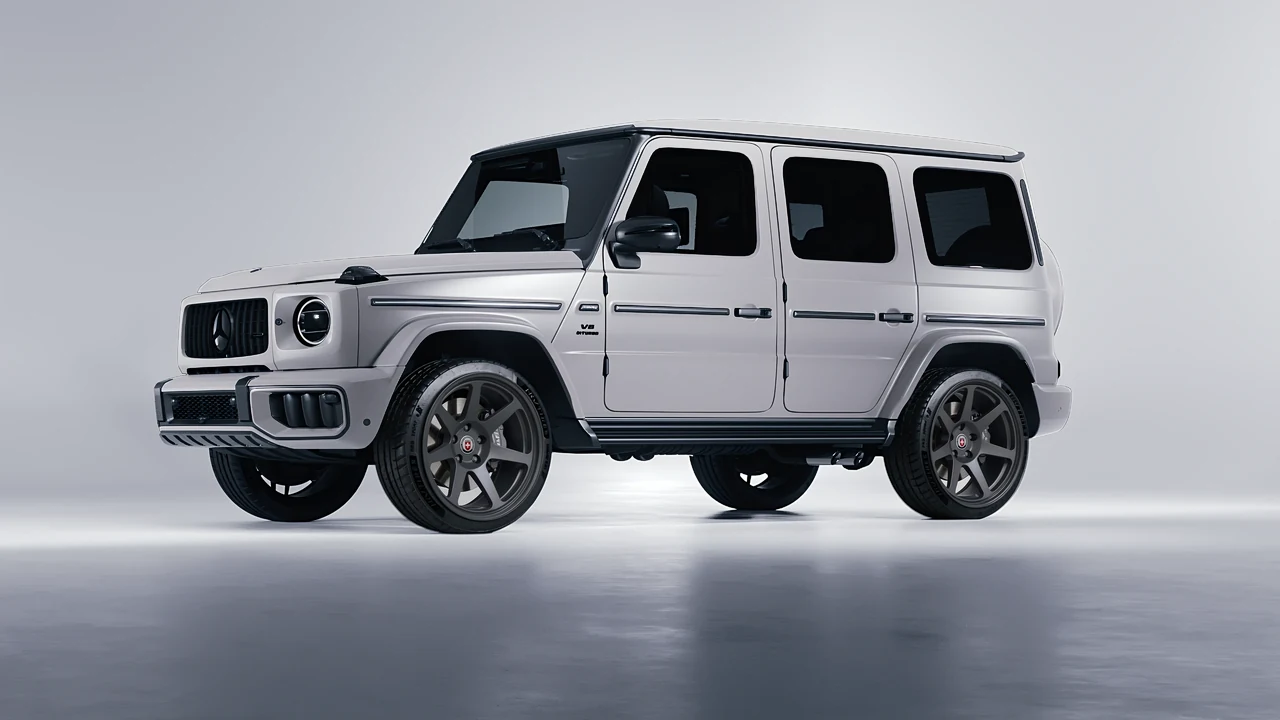 Mercedes-Benz G Class AMG 2025 on HRE Performance Wheels 307-GT forged wheels, front three-quarter view