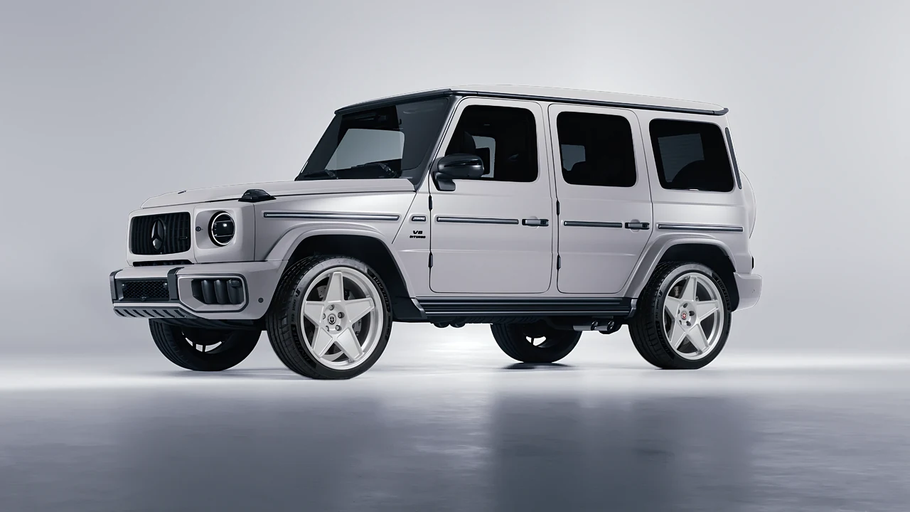 Mercedes-Benz G Class AMG 2025 on HRE Performance Wheels 505M forged wheels, front three-quarter view