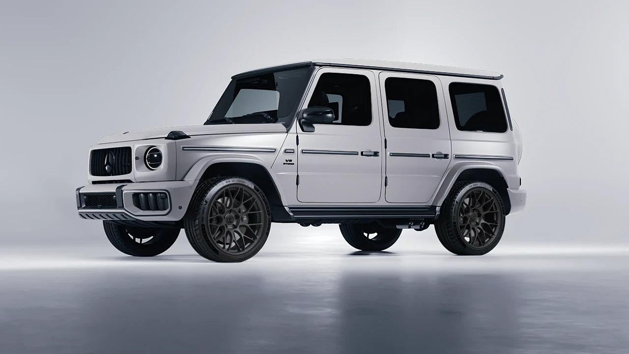 Mercedes-Benz G Class AMG 2025 on HRE Performance Wheels RC100 forged wheels, front three-quarter view