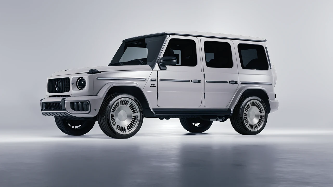 Mercedes-Benz G Class AMG 2025 on RDB LA Masterpiece forged wheels, front three-quarter view