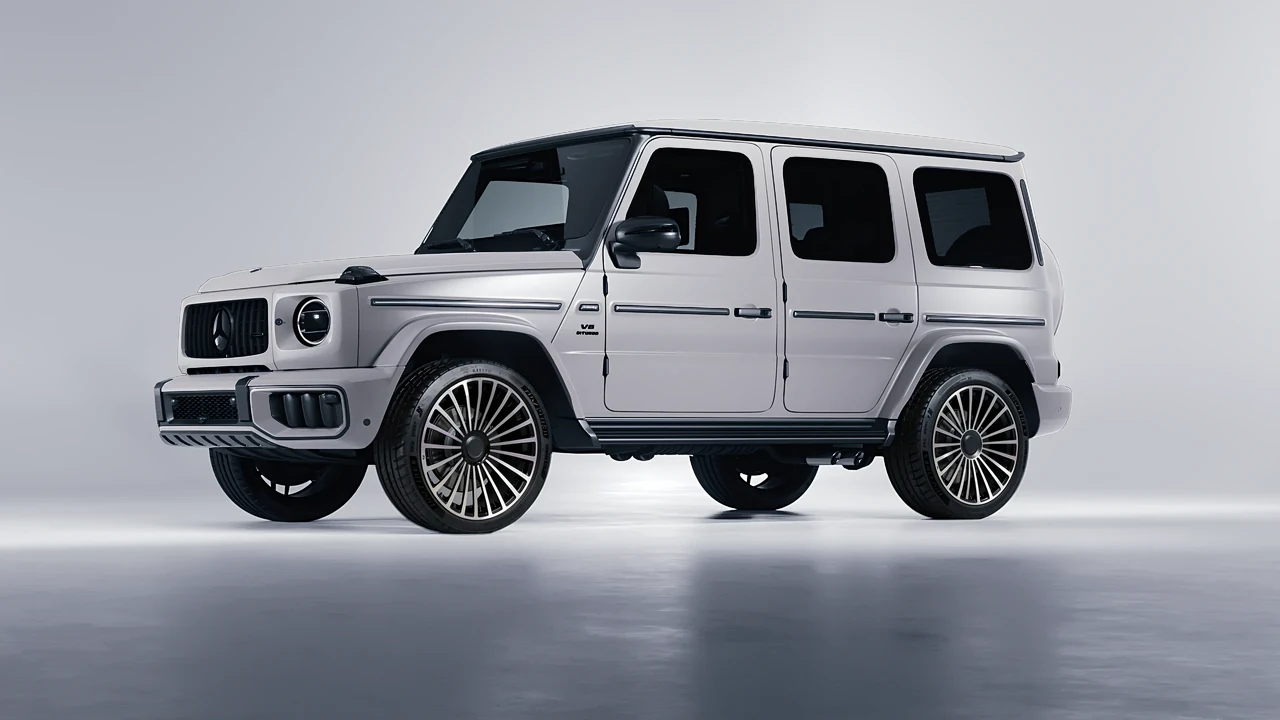 Mercedes-Benz G Class AMG 2025 on RDB LA Twenty Three forged wheels, front three-quarter view