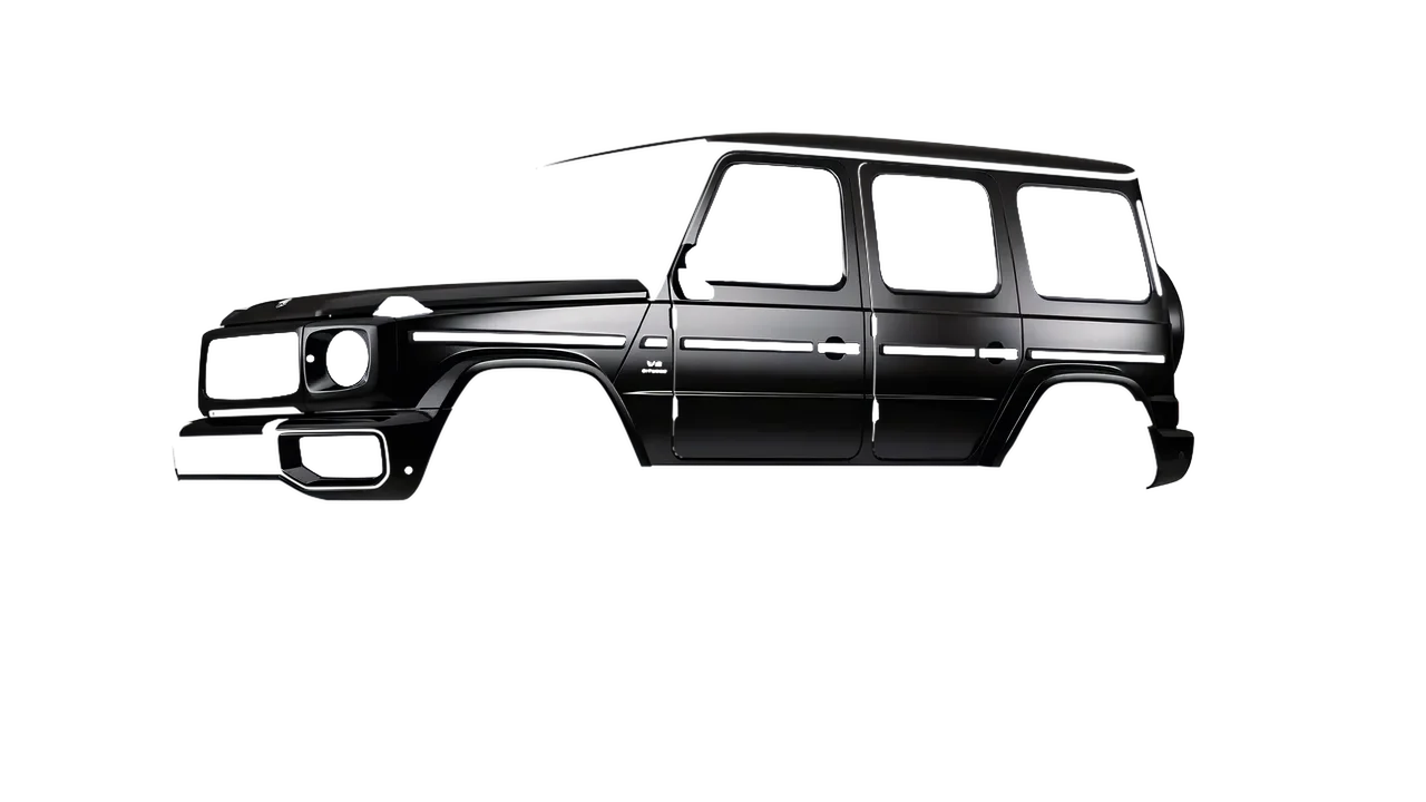Mercedes-Benz G Class AMG 2025 wrapped in Satin Perfect Black (KPMF K75530), front three-quarter view