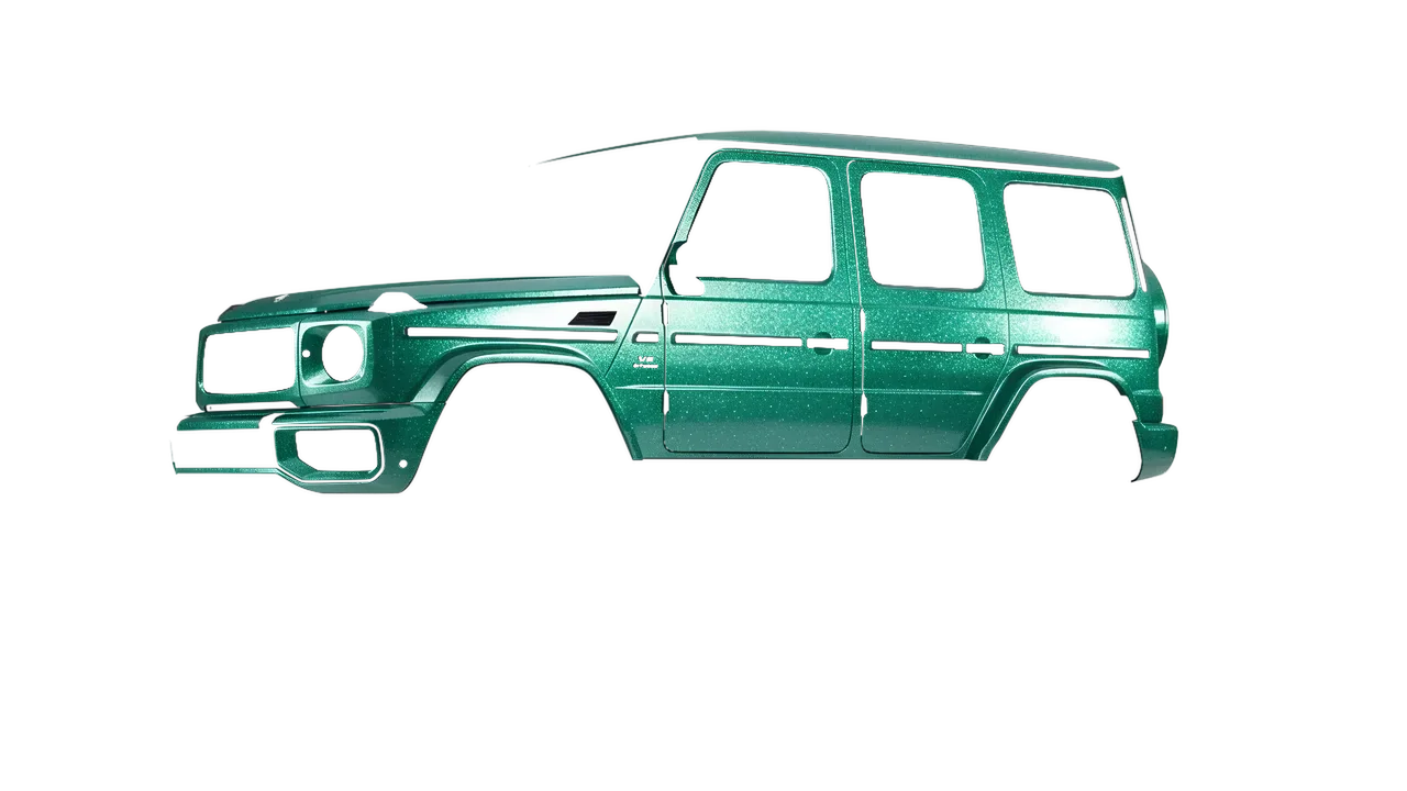 Mercedes-Benz G Class AMG 2025 wrapped in Riviera Rush Gloss (ORACAL 970RA-181G), front three-quarter view