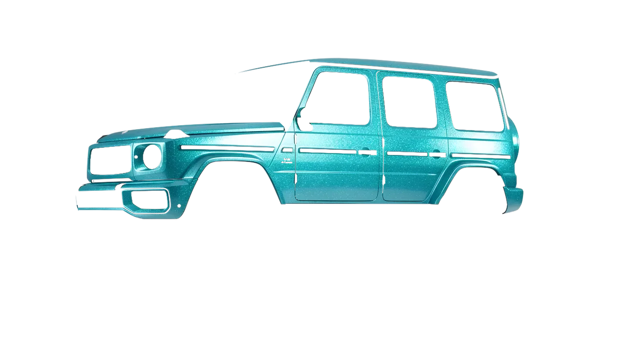 Mercedes-Benz G Class AMG 2025 wrapped in Turbo Turquoise Gloss (ORACAL 970RA-182G), front three-quarter view
