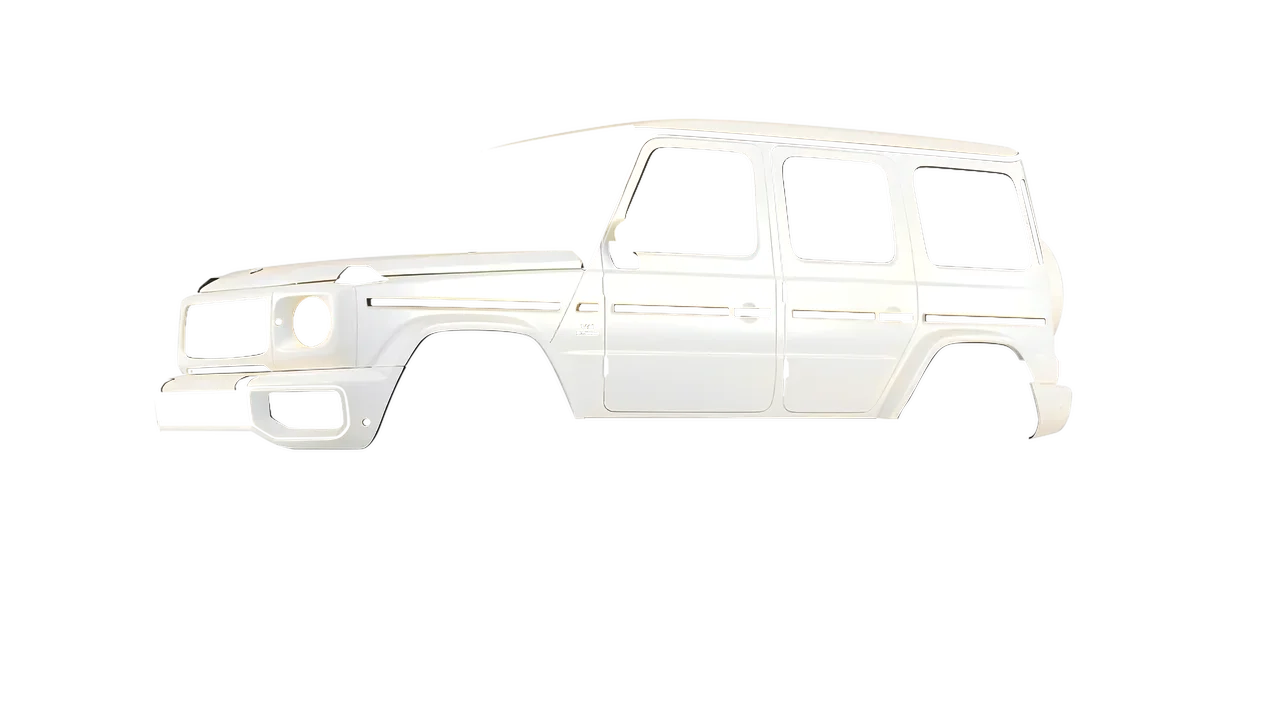 Mercedes-Benz G Class AMG 2025 wrapped in Matt Gold White Starlight (KPMF K75572), front three-quarter view