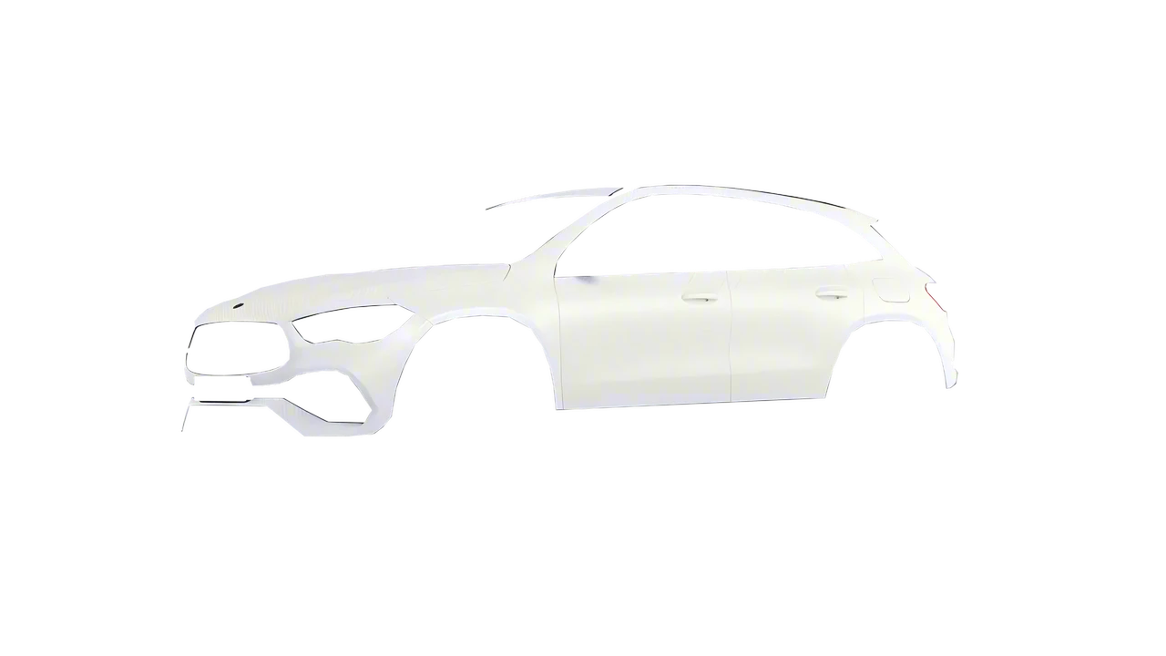 Mercedes-Benz GLA 2020 wrapped in Carbon Fiber White (Avery Dennison SW900-115-X), front three-quarter view