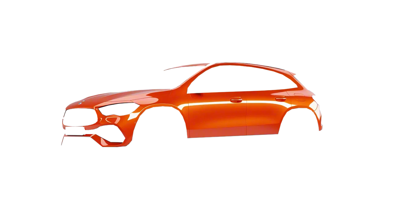 Mercedes-Benz GLA 2020 wrapped in Fiery Orange (3M G364), front three-quarter view