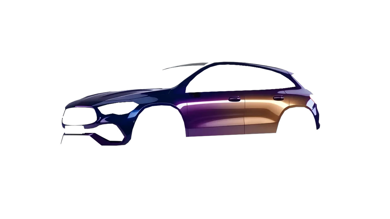 Mercedes-Benz GLA 2020 wrapped in Gloss Flip Deep Space (3M GP278), front three-quarter view