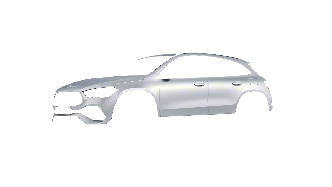 Mercedes-Benz GLA 2020 wrapped in Matte Silver (3M M21), front three-quarter view