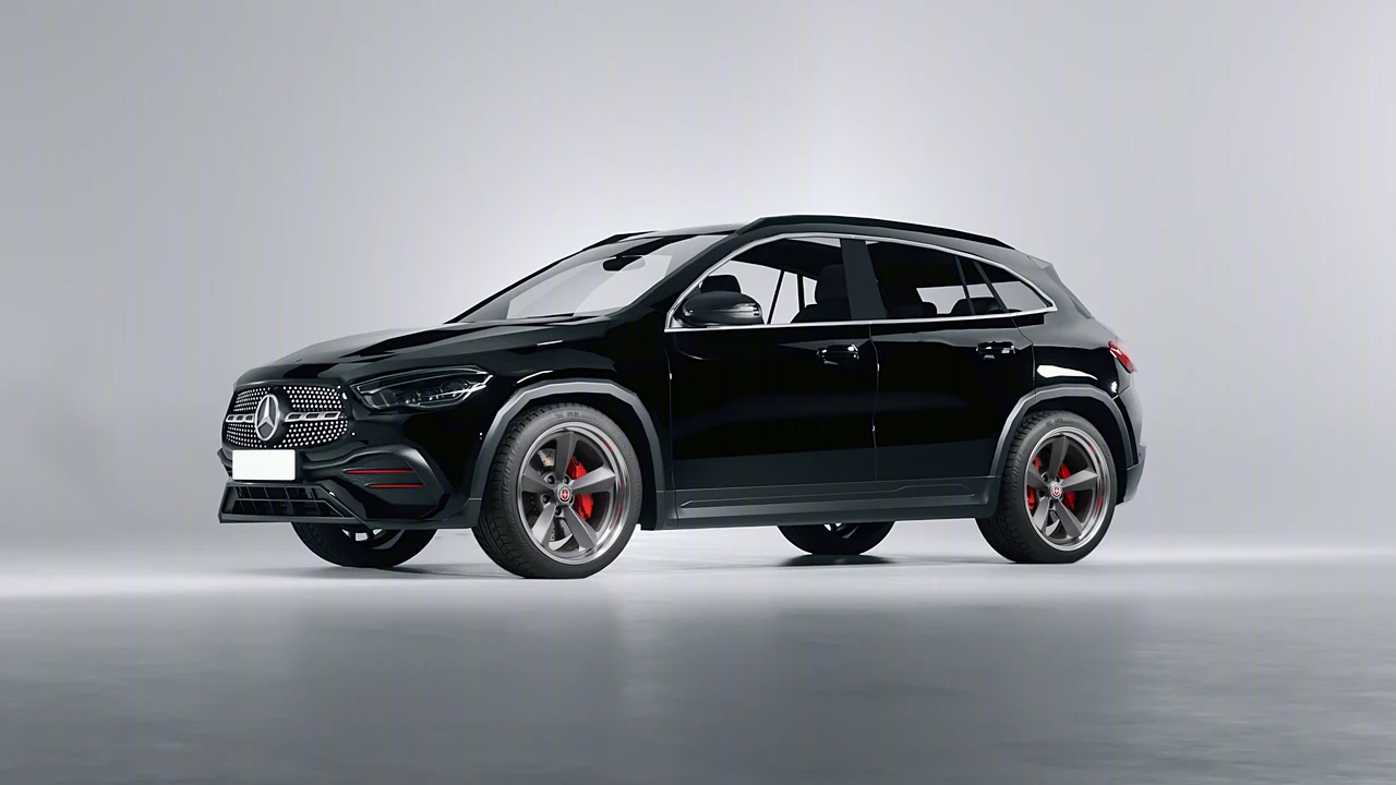 Mercedes-Benz GLA 2020 on HRE Performance Wheels 105 forged wheels, front three-quarter view