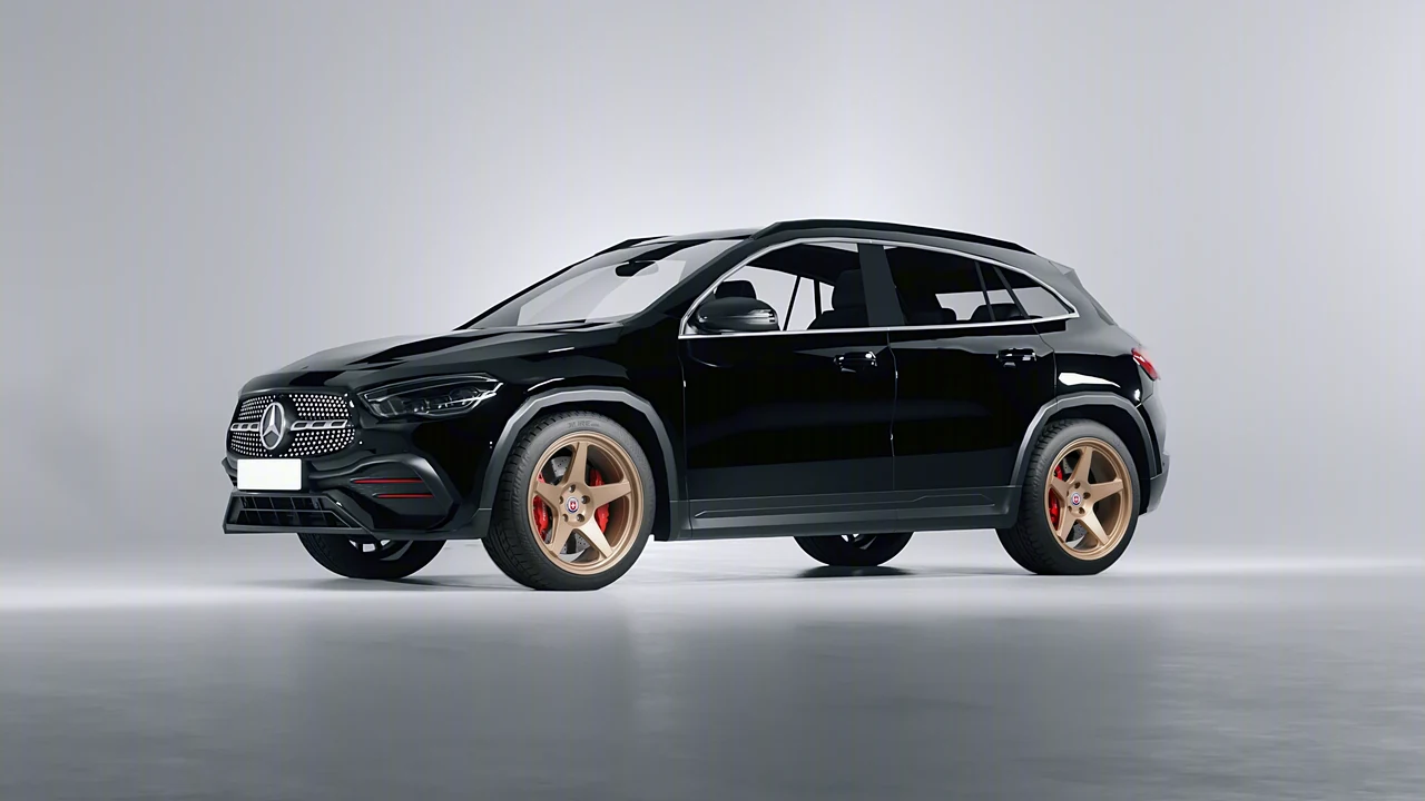 Mercedes-Benz GLA 2020 on HRE Performance Wheels 305-GTS forged wheels, front three-quarter view