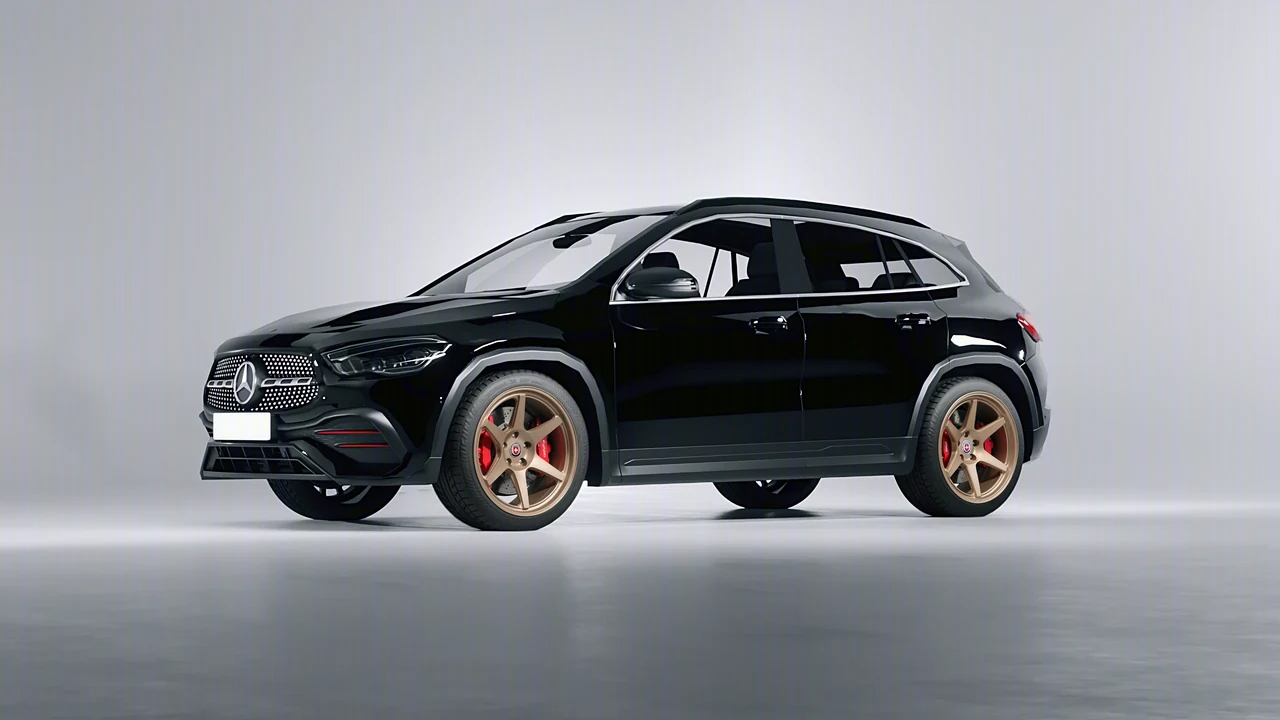 Mercedes-Benz GLA 2020 on HRE Performance Wheels 306-GTS forged wheels, front three-quarter view