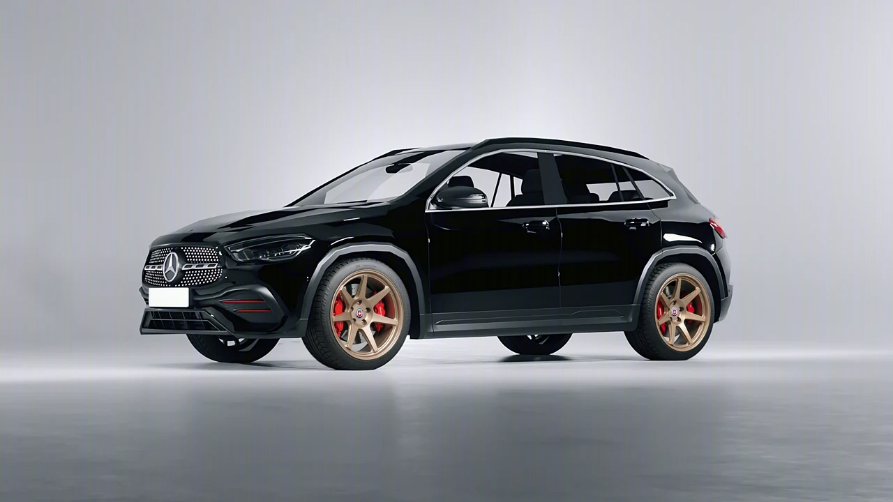 Mercedes-Benz GLA 2020 on HRE Performance Wheels 307-GTS forged wheels, front three-quarter view