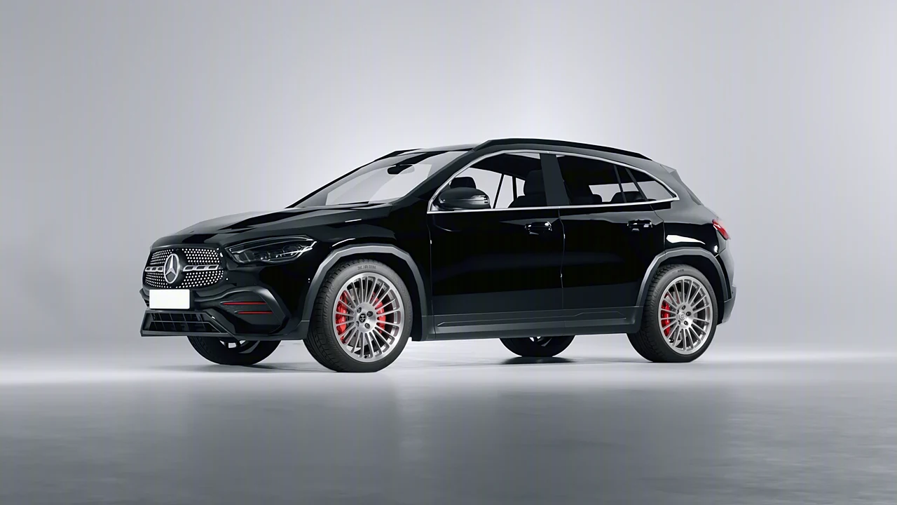 Mercedes-Benz GLA 2020 on HRE Performance Wheels 309M forged wheels, front three-quarter view