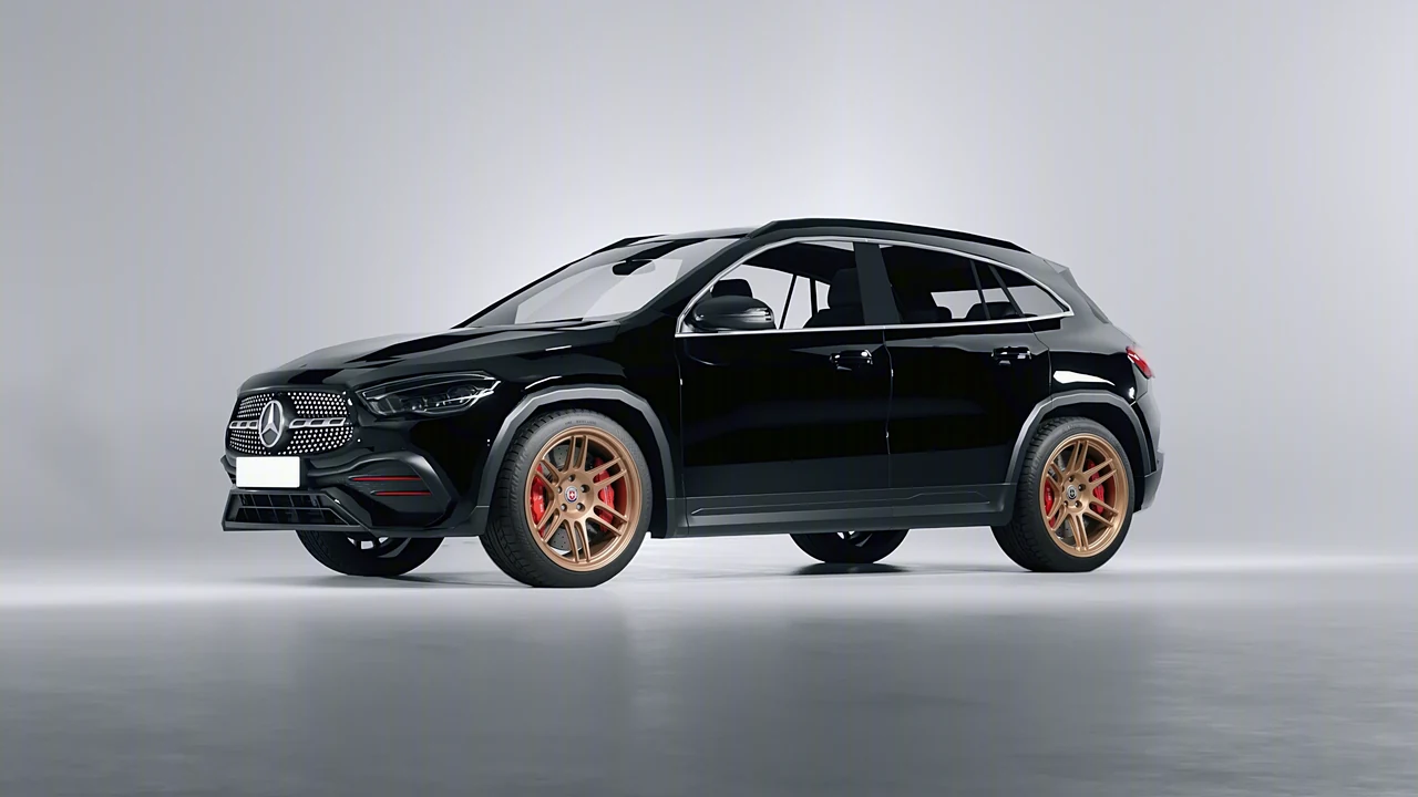Mercedes-Benz GLA 2020 on HRE Performance Wheels 312-GTS forged wheels, front three-quarter view
