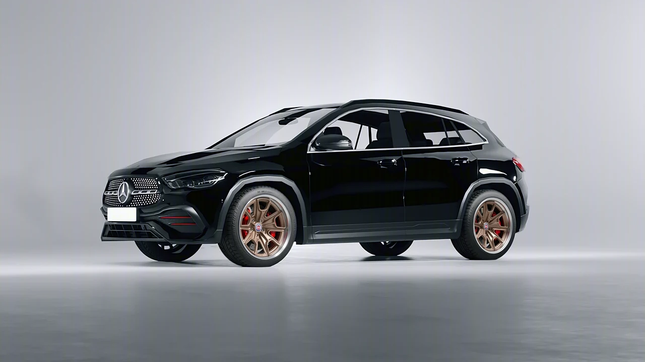Mercedes-Benz GLA 2020 on HRE Performance Wheels 427 forged wheels, front three-quarter view