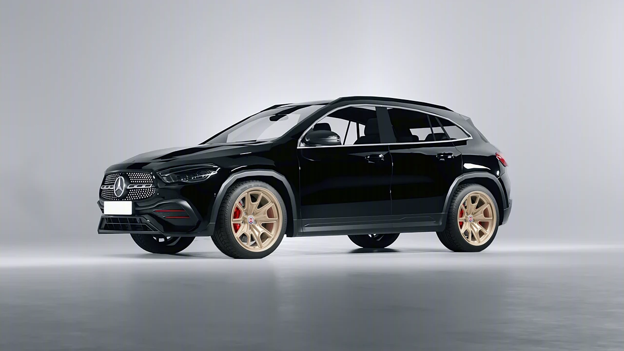 Mercedes-Benz GLA 2020 on HRE Performance Wheels 427M forged wheels, front three-quarter view