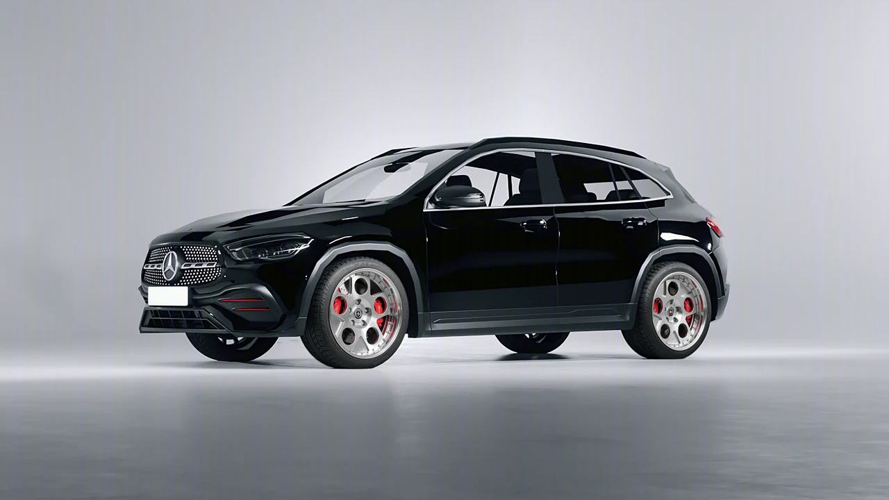 Mercedes-Benz GLA 2020 on HRE Performance Wheels 454 forged wheels, front three-quarter view