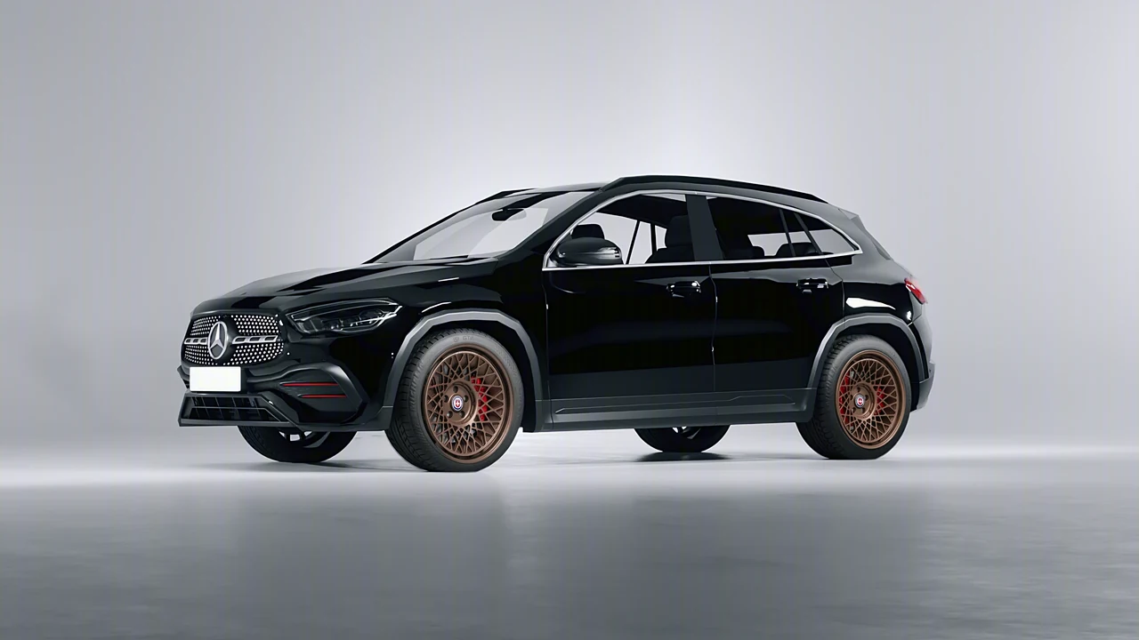 Mercedes-Benz GLA 2020 on HRE Performance Wheels 501-GTM forged wheels, front three-quarter view