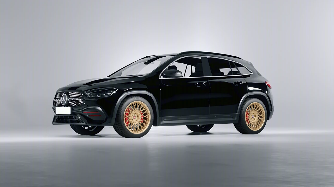 Mercedes-Benz GLA 2020 on HRE Performance Wheels 501M forged wheels, front three-quarter view