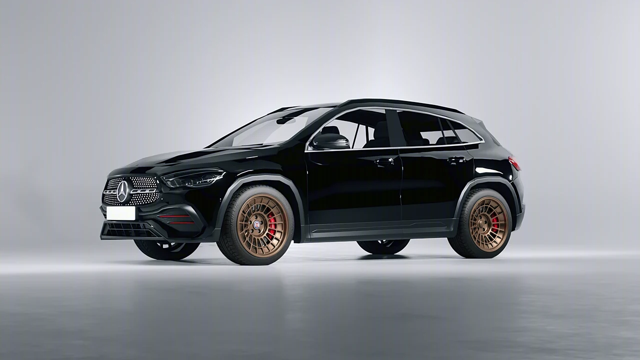 Mercedes-Benz GLA 2020 on HRE Performance Wheels 515-GTM forged wheels, front three-quarter view