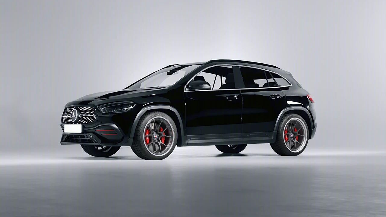 Mercedes-Benz GLA 2020 on HRE Performance Wheels 521 forged wheels, front three-quarter view