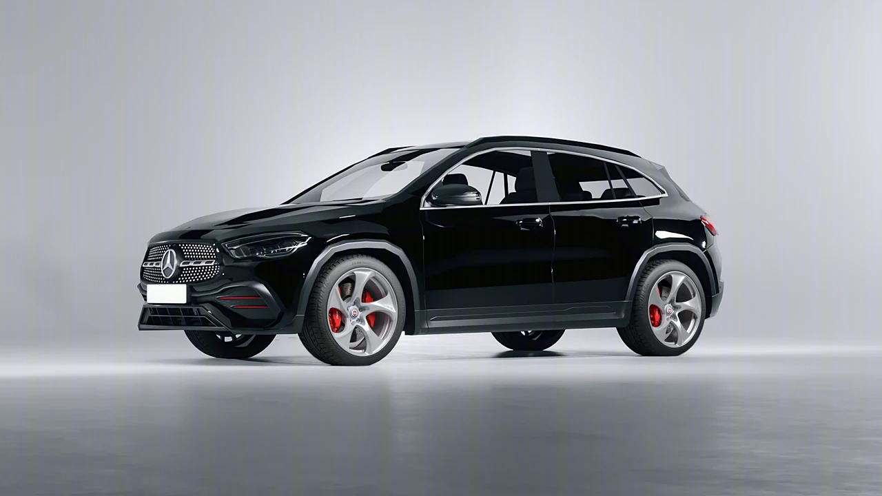 Mercedes-Benz GLA 2020 on HRE Performance Wheels 522M forged wheels, front three-quarter view