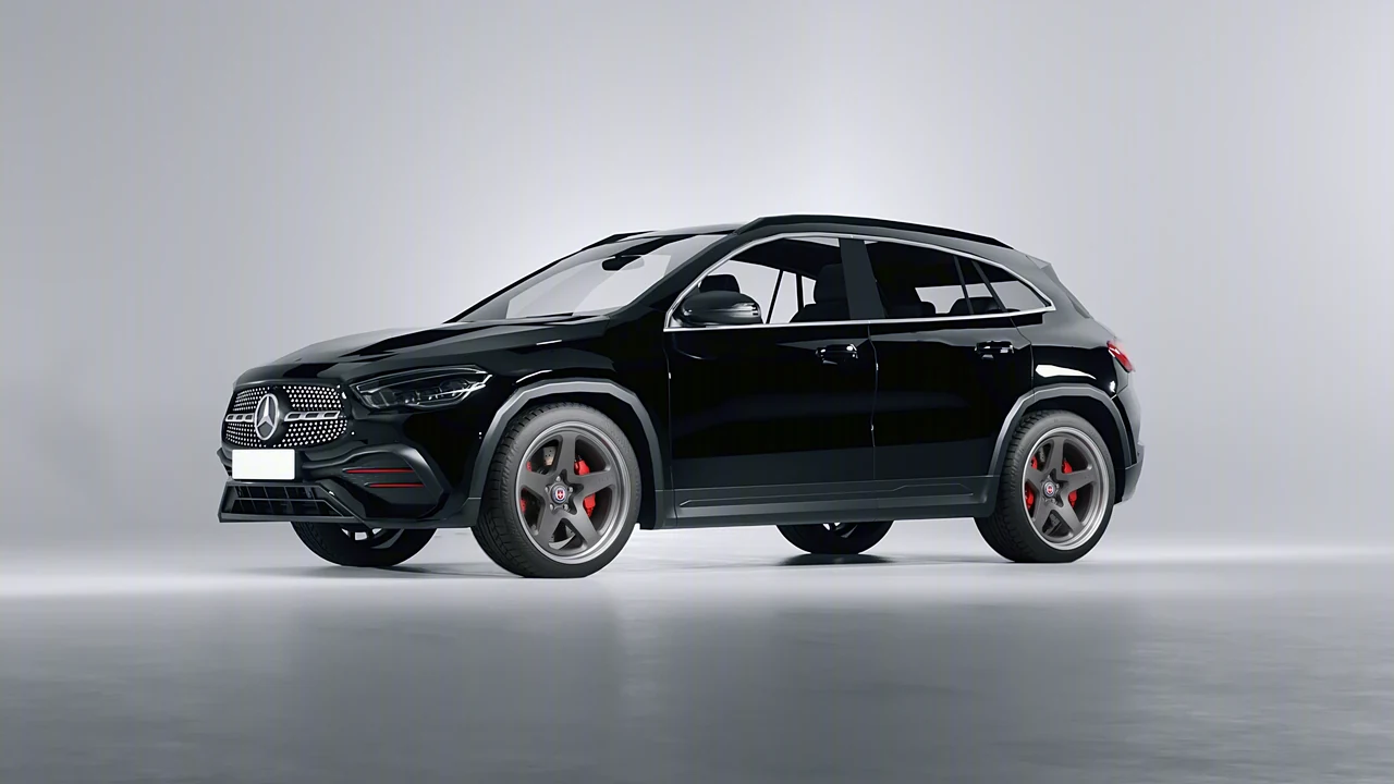 Mercedes-Benz GLA 2020 on HRE Performance Wheels 527 forged wheels, front three-quarter view