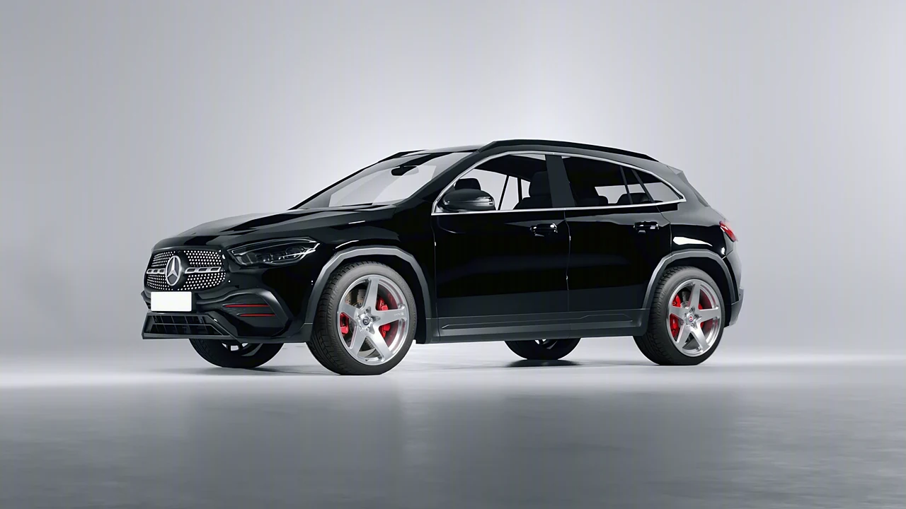 Mercedes-Benz GLA 2020 on HRE Performance Wheels 527M forged wheels, front three-quarter view