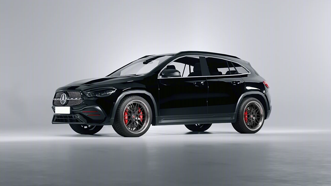 Mercedes-Benz GLA 2020 on HRE Performance Wheels 540 forged wheels, front three-quarter view