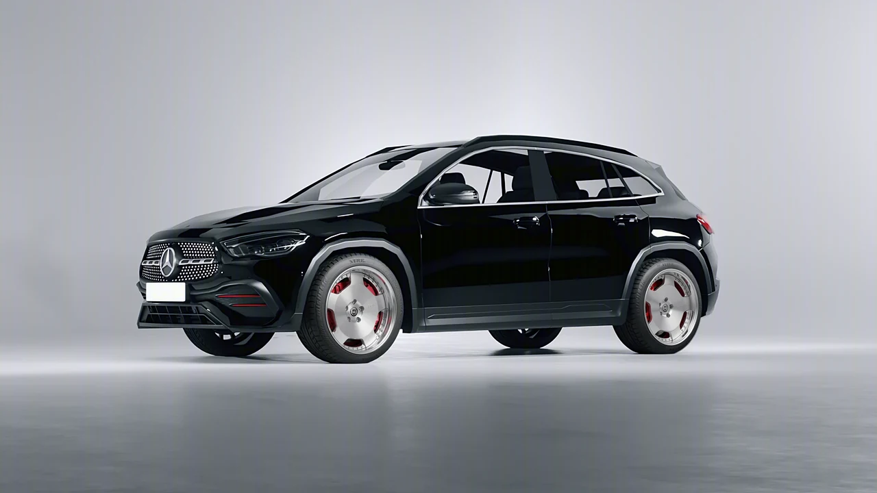 Mercedes-Benz GLA 2020 on HRE Performance Wheels 544 forged wheels, front three-quarter view