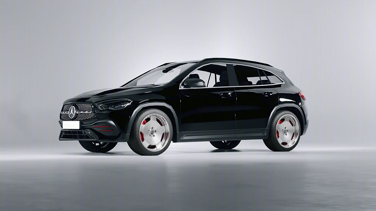 Mercedes-Benz GLA 2020 on HRE Performance Wheels 544C forged wheels, front three-quarter view