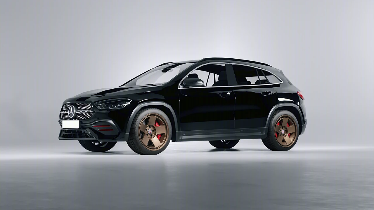 Mercedes-Benz GLA 2020 on HRE Performance Wheels 555-GTM forged wheels, front three-quarter view