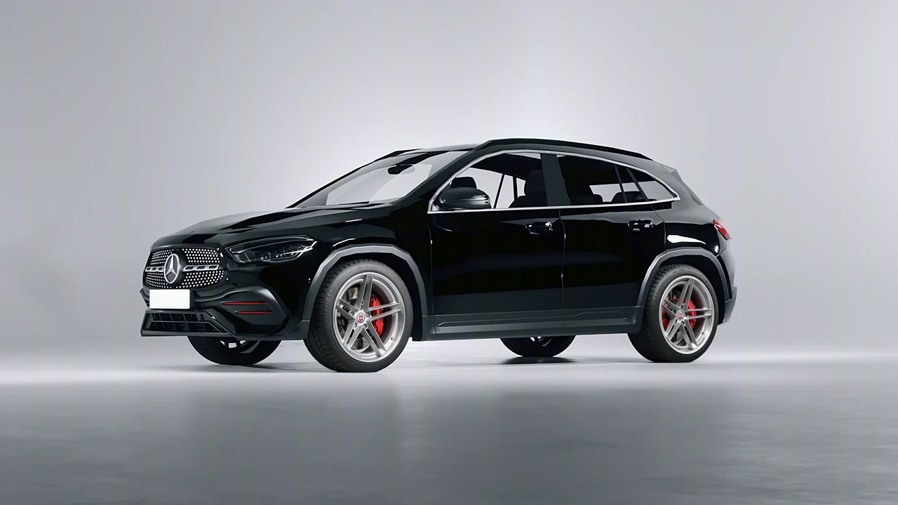 Mercedes-Benz GLA 2020 on HRE Performance Wheels G-Code forged wheels, front three-quarter view