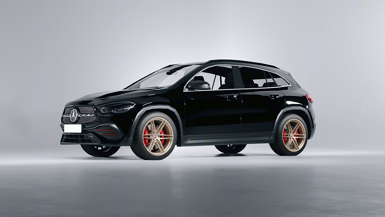 Mercedes-Benz GLA 2020 on HRE Performance Wheels P106 forged wheels, front three-quarter view